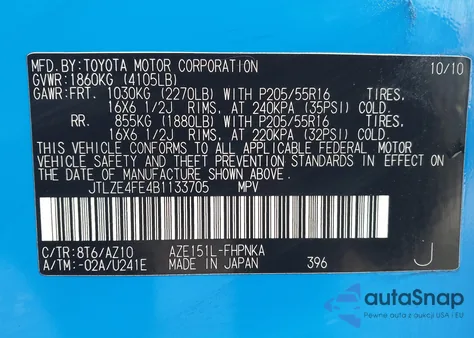 2011 Scion Xb Release Series 8.0 from USA, damaged, VIN JTLZE4FE4B1133705